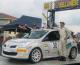 Nicola Doglio alle note di Simone Patt all'arrivo del 26° Rally Bellunese (18/06/2011)