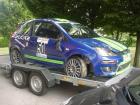 La Ford Fiesta dopo l'incidente...