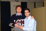 Thomas Bardea con Vittorio Perego, il vincitore del trofeo virtuale a Colin McRae Rally 2.