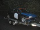 La Renault Clio Williams della Gipago al termine dei test.
