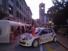 Le vetture esposte in via Piazzi a Sondrio presso il Bar Tourist.